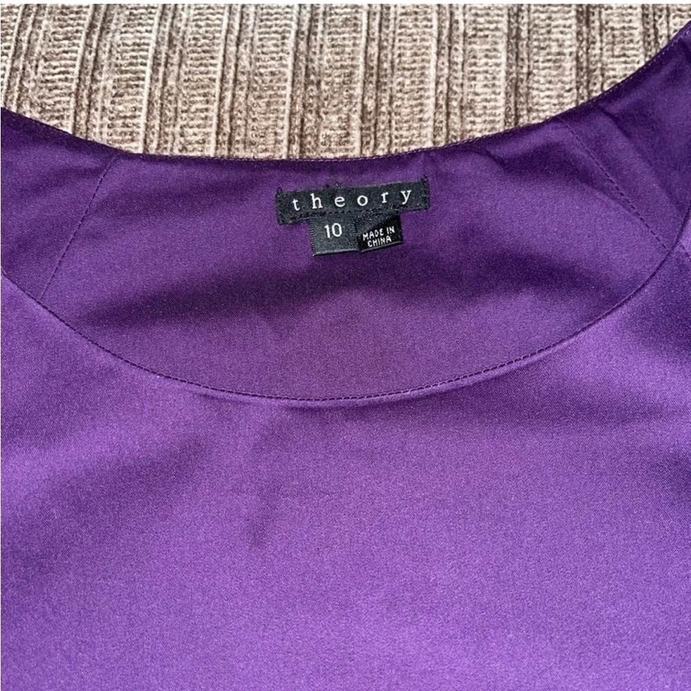 Theory Rich Purple Midi Dress - Picture 2 of 6